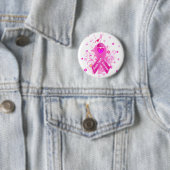 Borstkanker Roze lint Ronde Button 5,7 Cm (In situ)
