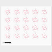 Borstkanker Roze lint Ronde Sticker (Vel)