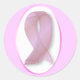 BORSTKANKER ROZE LINT STICKER