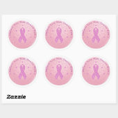 Borstkanker Roze lint Stickers (Vel)