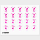 Borstkanker Roze lint Stickers (Vel)
