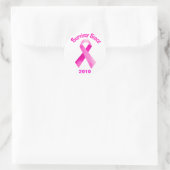 Borstkanker Roze lint Stickers (Tas)