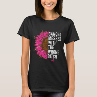 Borstkanker roze lint verprutst met het verkeerde t-shirt