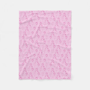 Borstkanker, roze lint, vlinderbak #gift fleece deken