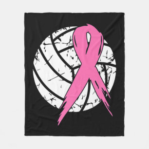 Borstkanker Roze lint Volleyball Awareness Cos. Fleece Deken