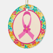 Borstkanker Roze lintje Awareness gift Keramisch Ornament (Links)