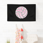 Borstkanker Roze lintje Volleyball Awareness Spandoek (Insitu)