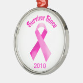 Borstkanker Roze lintOrnament Metalen Ornament (Links)