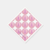 Borstkanker Roze lintpatroon Napkins Servet (Hoek)