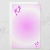 Borstkanker Roze Prints Briefpapier (Voorkant / Achterkant)