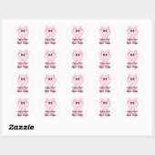 Borstkanker - Roze Stickers met lintjes (Vel)