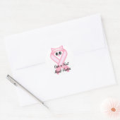 Borstkanker - Roze Stickers met lintjes (Envelop)