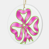 Borstkanker Shamrock Ribbon Keramisch Ornament (Links)