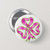 Borstkanker Shamrock Ribbon Ronde Button 5,7 Cm (Voorkant /achterkant)