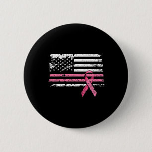 Borstkanker Shirt Amerikaanse vlag Borstkanker AW Ronde Button 5,7 Cm