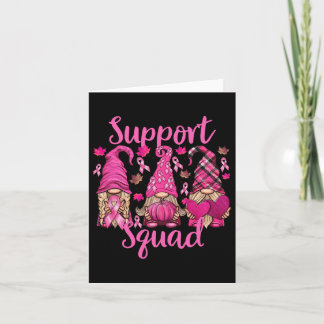 Borstkanker Shirt voor vrouwen Gnomes Support Squa Kaart