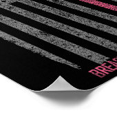 Borstkanker Shirten American Flag Breast Cancer A Poster (Hoek)