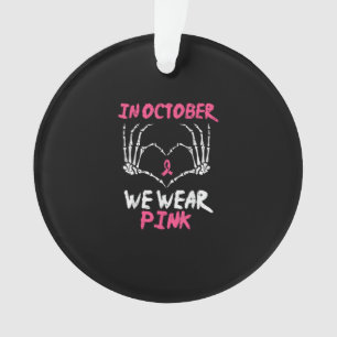 Borstkanker Skelet Hand Hart We Draag Vrouwen Ornament