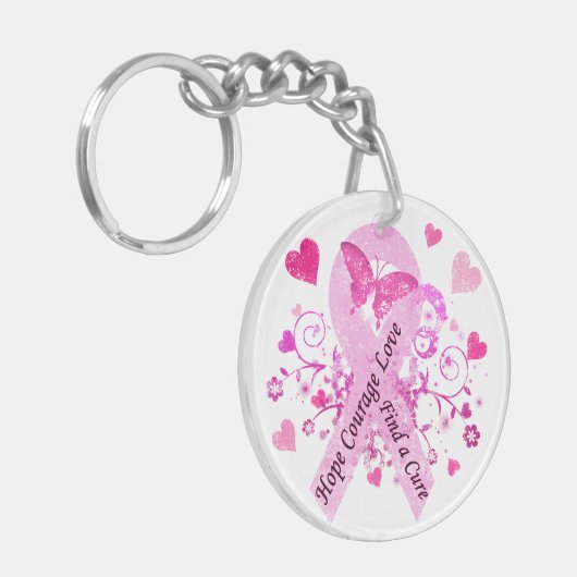 Borstkanker Sleutelhanger (Voorkant Links)