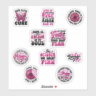 Borstkanker Stickers bundel