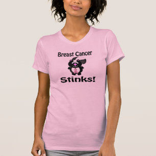 Borstkanker Stinks Skunk Awareness Design T-shirt