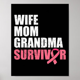 Borstkanker Strijd Vrouwen Shirt vrouw Poster