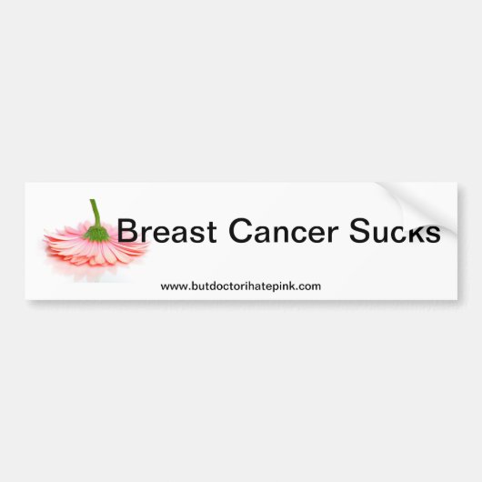 Borstkanker Sucks Bumpersticker (Voorkant)