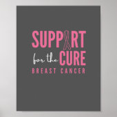 Borstkanker. Support.Cure. POSTER & PRINTS (Voorkant)