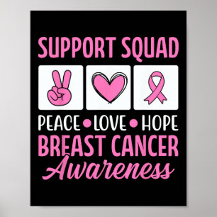Borstkanker Support Squad voor Awareness Warriors Poster