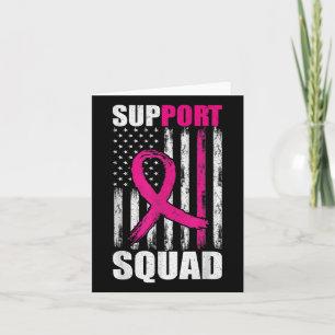 Borstkanker Support Squad voor Mom Flag Pink Ribb Kaart