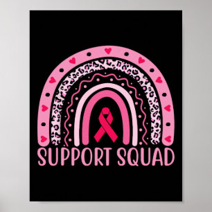 Borstkanker Support Squad Warrior Breast Cancer Poster