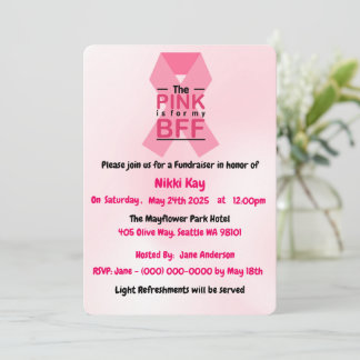 Borstkanker Support Team Pink Ribbon Personalisere Kaart