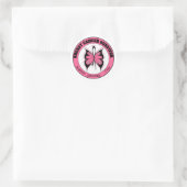 Borstkanker Survivor Butterfly Ronde Sticker (Tas)