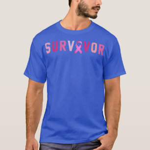 Borstkanker Survivor Pink Ribbon Sterke vrouwen T-shirt