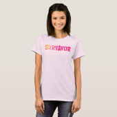 Borstkanker Survivor Pink Tie Dye Shirt (Voorkant volledig)