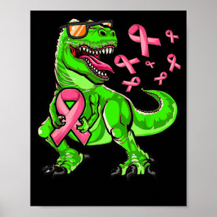Borstkanker T-Rex Dinosaur Boys Borstkanker Poster