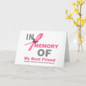 Borstkanker ter nagedachtenis van mijn beste vrien kaart (Gele Bloem)