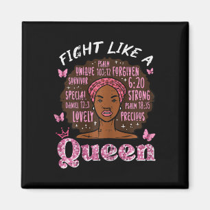 Borstkanker vecht als Queen Afro Survivor Aware Magneet