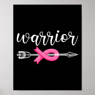 Borstkanker Warrior Breast Cancer Awareness Poster