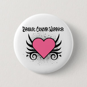 Borstkanker Warrior Heart Ronde Button 5,7 Cm