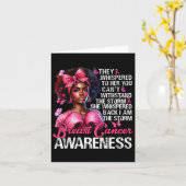 Borstkanker Warrior Ik ben het Storm Sterke vrouwe Kaart (Gele Bloem)