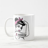 Borstkanker Warrior Rosie Riveter Roze Vrouwen Koffiemok (Links)