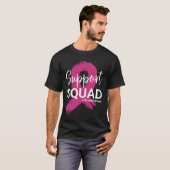 Borstkanker Warrior Support Squad bewustzijn T-shirt (Voorkant volledig)
