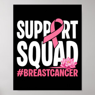 Borstkanker Warrior Support Squad Pink Ribbon Wo Poster