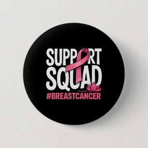 Borstkanker Warrior Support Squad Pink Ribbon Wo Ronde Button 5,7 Cm