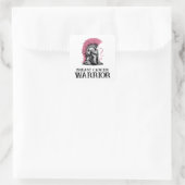 Borstkanker Warrior Vierkante Sticker (Tas)
