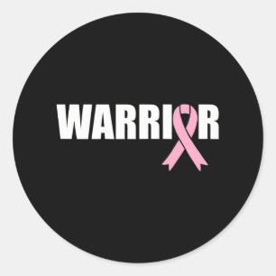 Borstkanker Warrior Wereldkankerdag Roze Ronde Sticker