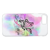 Borstkanker waterverf ontwerp telefoonhoesje Case-Mate iPhone case (Achterkant (Horizontaal))