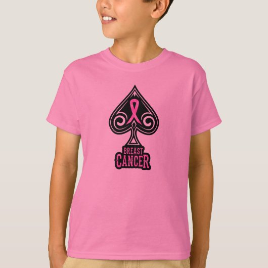 Borstkanker - Youth Tshirt - Spades Edition (Voorkant)