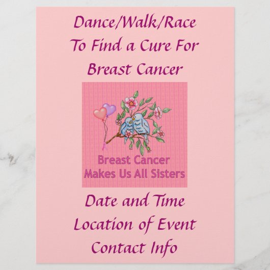 Borstkanker zussen flyer (Voorkant)